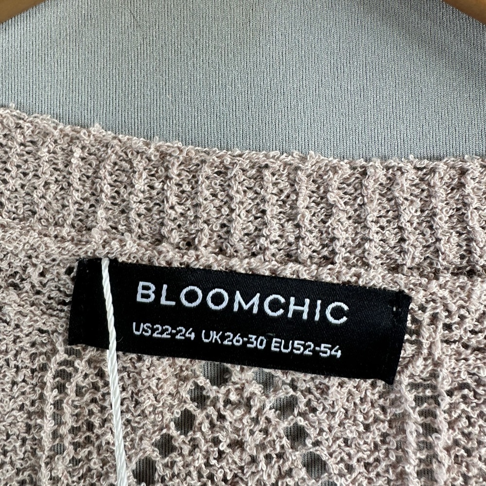 BloomChic Blush Cable-Knit Tie-Front Cardigan - Picture 7 of 10